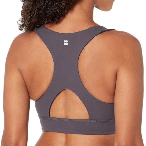 Sweaty Betty Women's Reversible Yoga Bra Grey Navy Blue Light Support Size XS - Picture 3 of 12